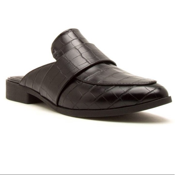 NEW‼️Black Croco Mule Ballerinas- shoe - Picture 2 of 4